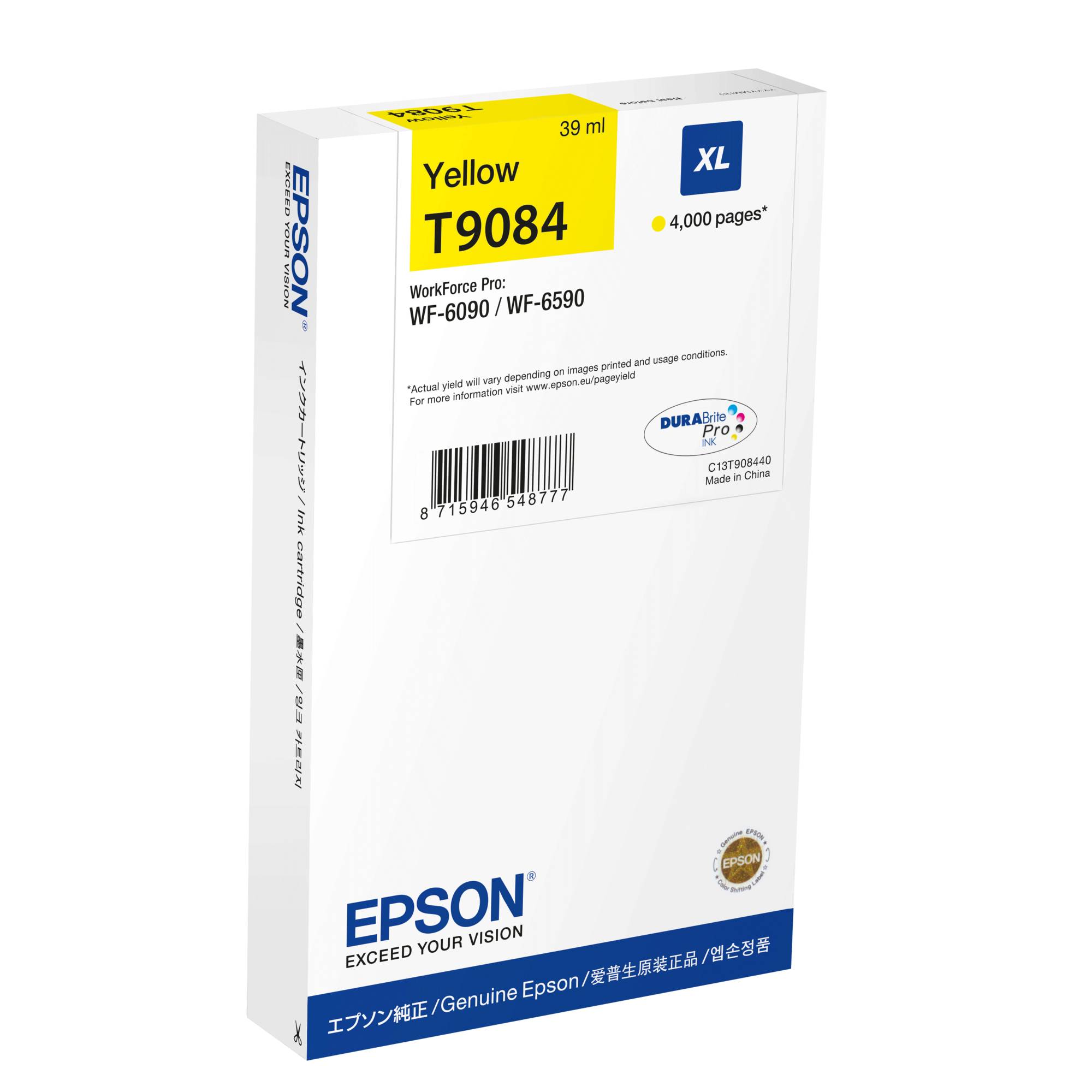 Epson C13T90844N - Hohe (XL-) Ausbeute - Gelb - 39 ml - 1 Stück(e) - 4000 Seiten - Einzelpackung