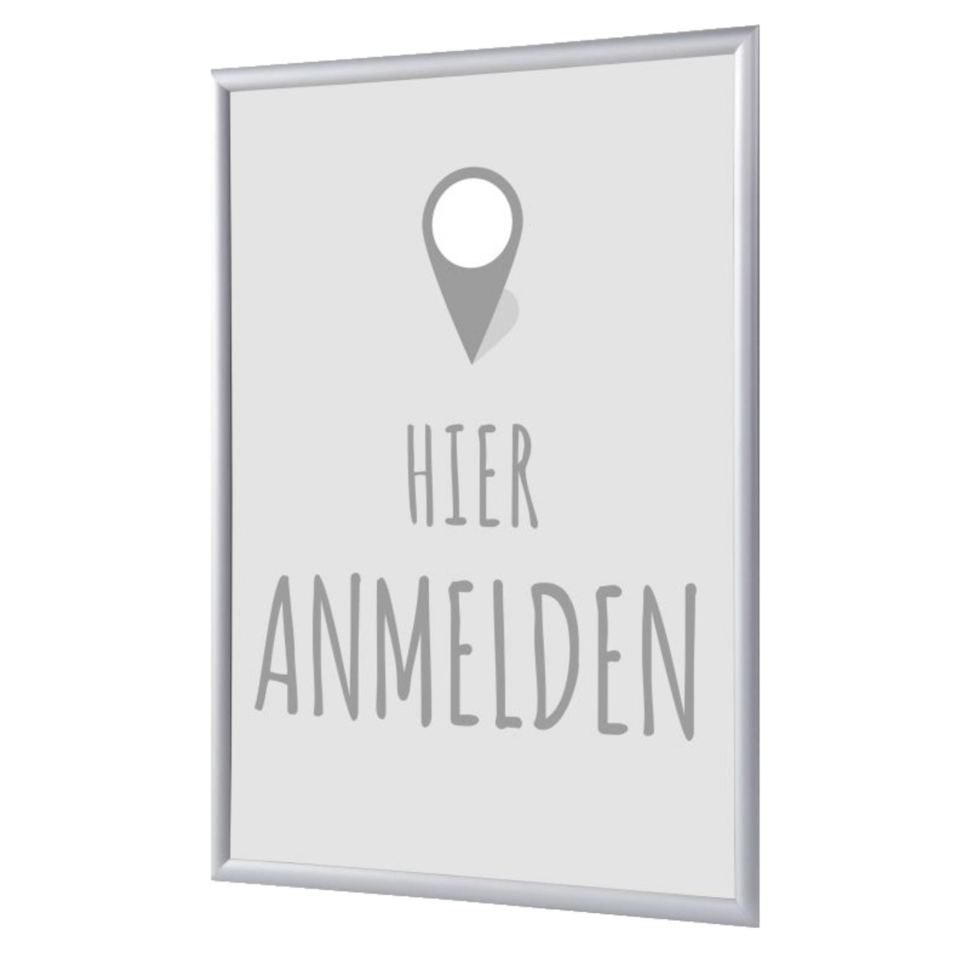 Klapprahmen Hier Anmelden A4 deutsch gr