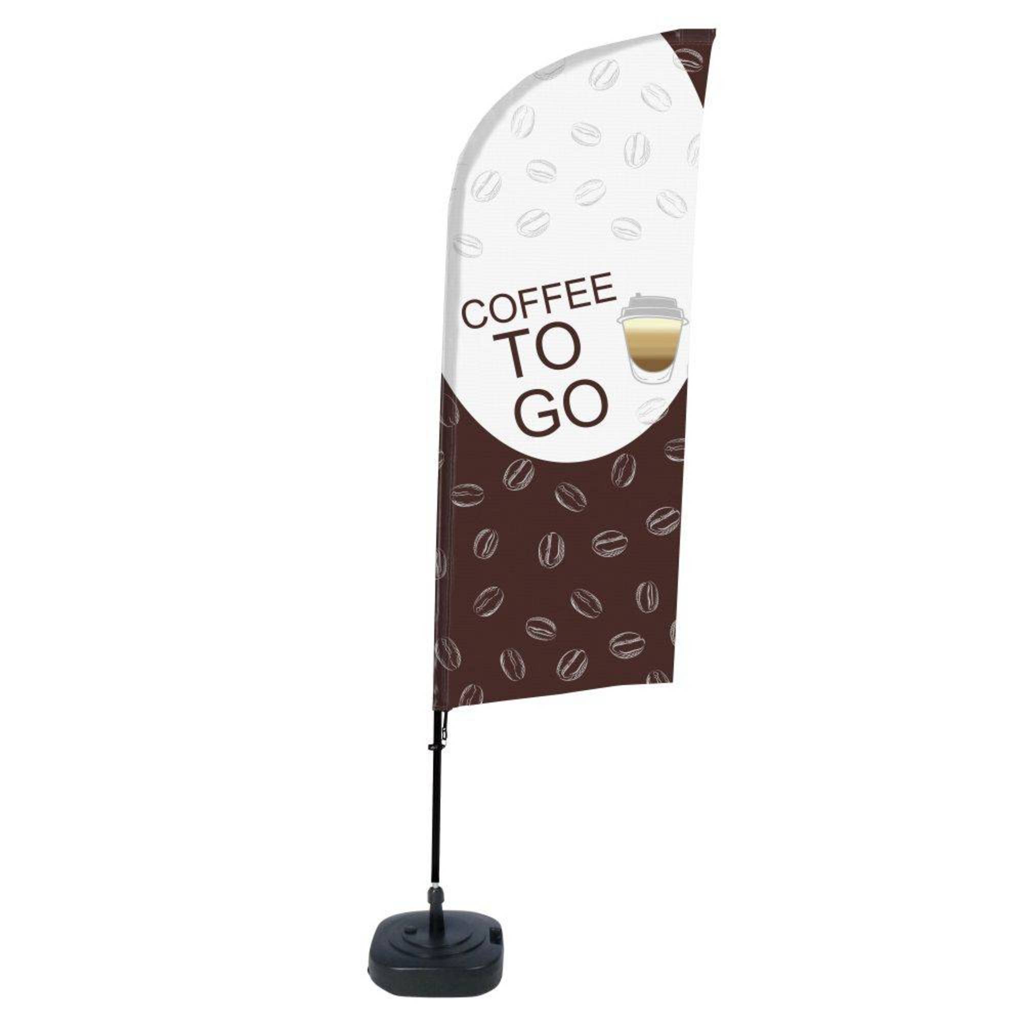Beachflag Kaffee To Go englisch