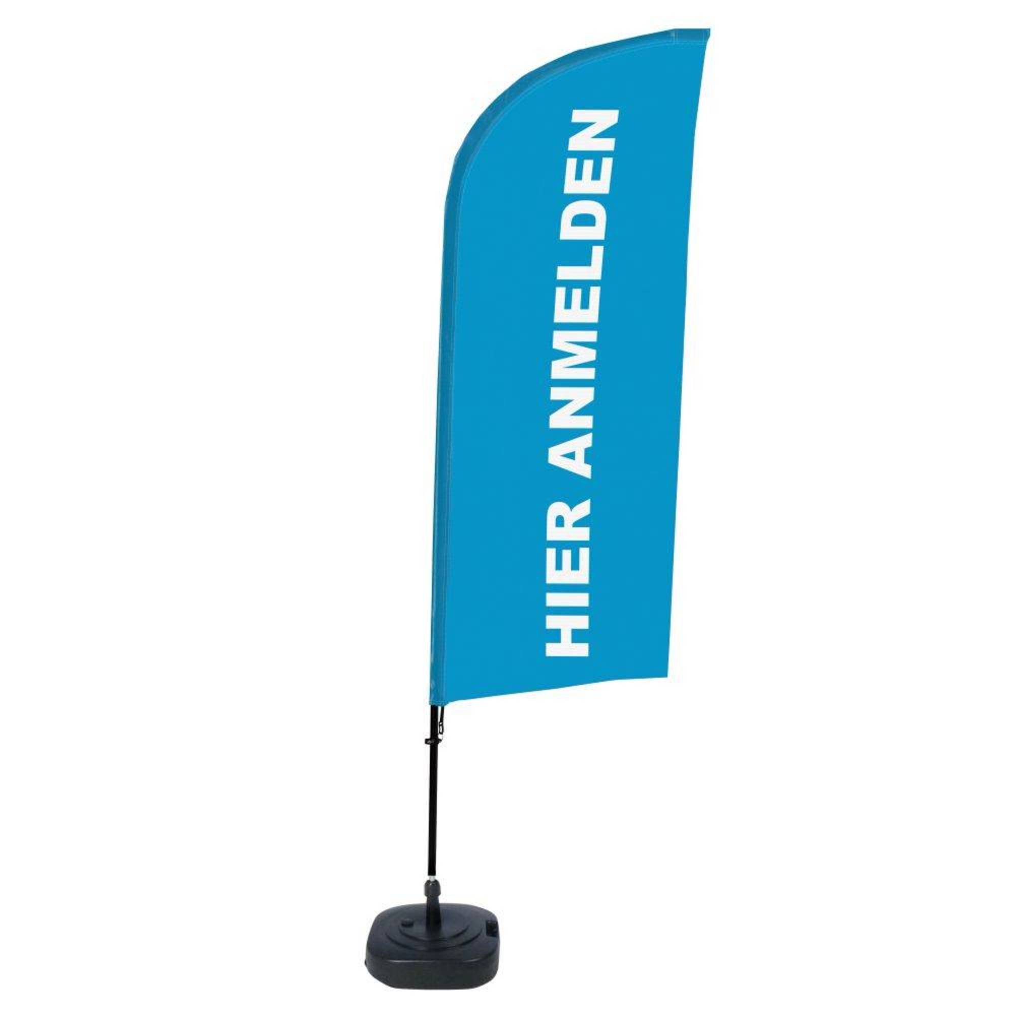 Beachflag Hier Anmelden bl deutsch