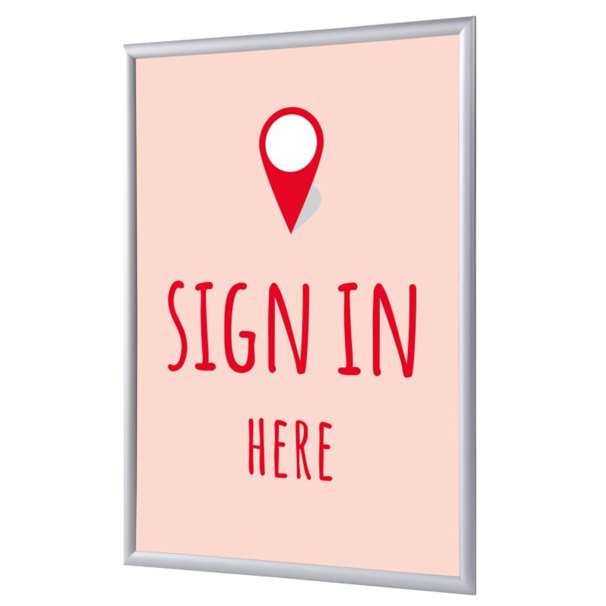 Klapprahmen Hier Anmelden A4 englisch rt