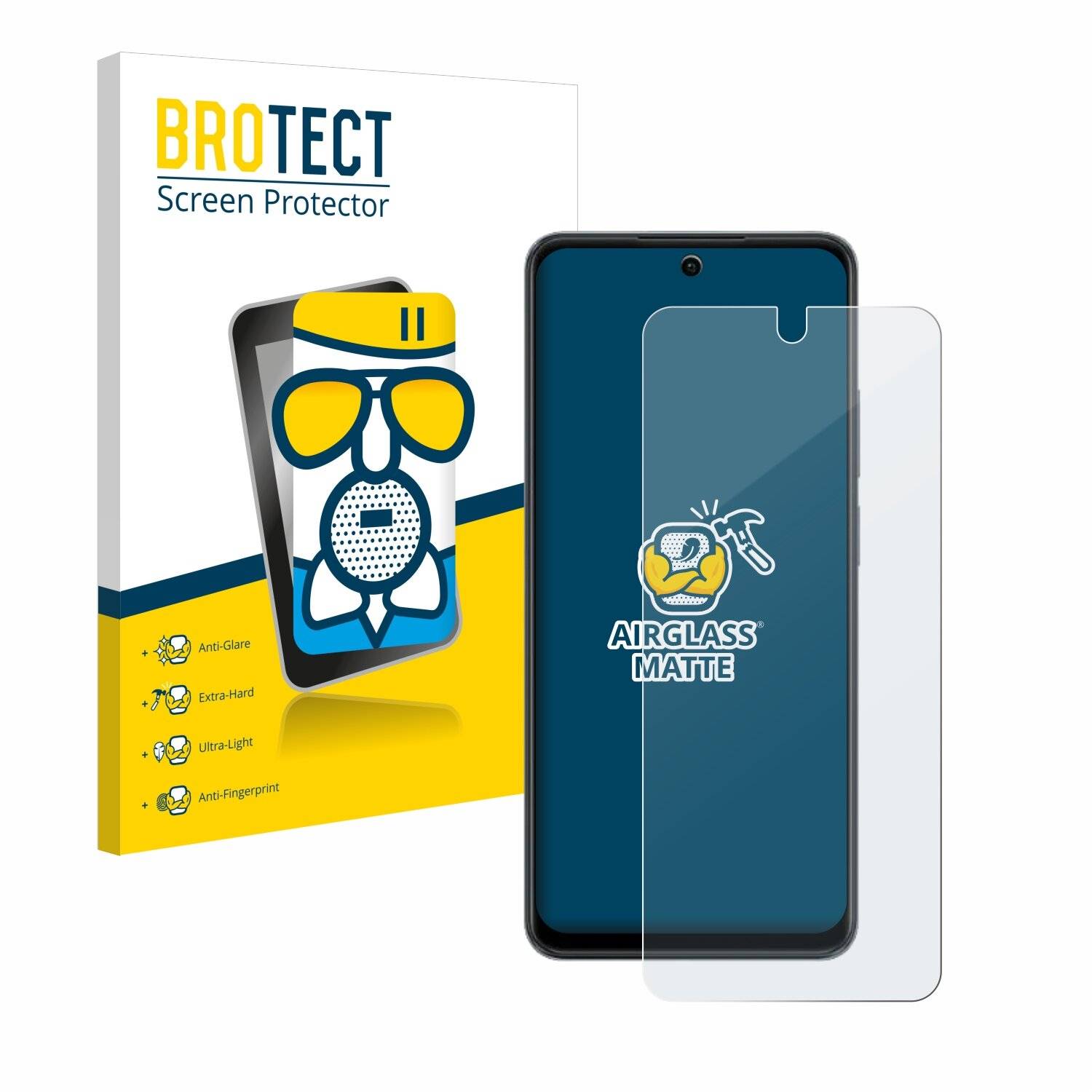 BROTECT AirGlass Matt Glas Schutz Folie für realme C65