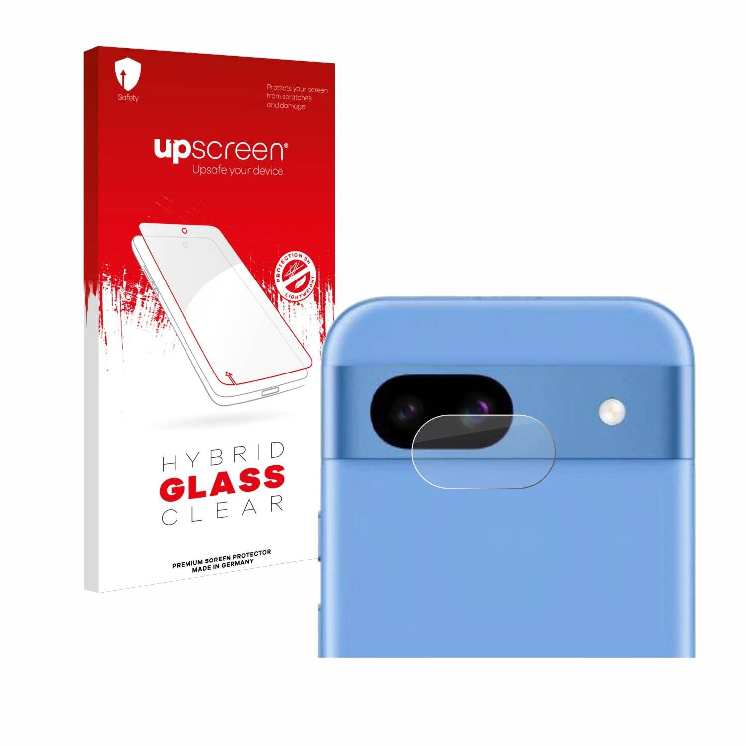 upscreen Hybrid Glas Panzer-Folie für Google Pixel 8a (NUR Kameraschutz)