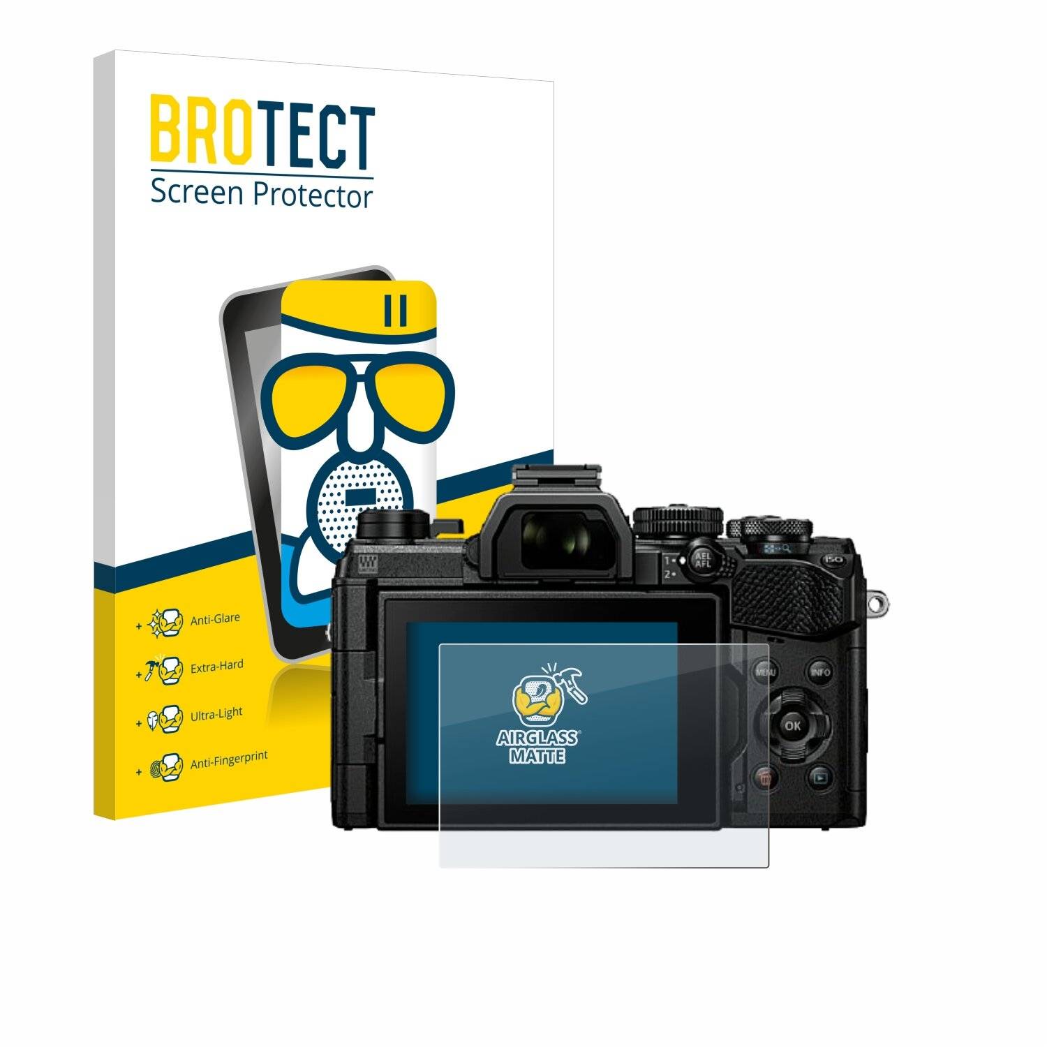 BROTECT AirGlass Flexible Schutz Glas Folie für Olympus OM System OM-5 Matt Entspiegelt