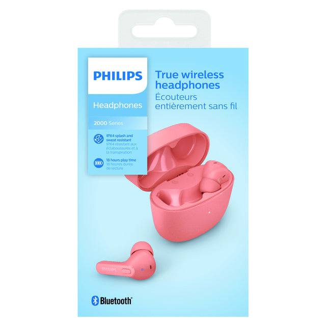 PHILIPS TAT2206PK/00 pink In-Ear Kopfhörer (Bluetooth, kabellos, IPX4)