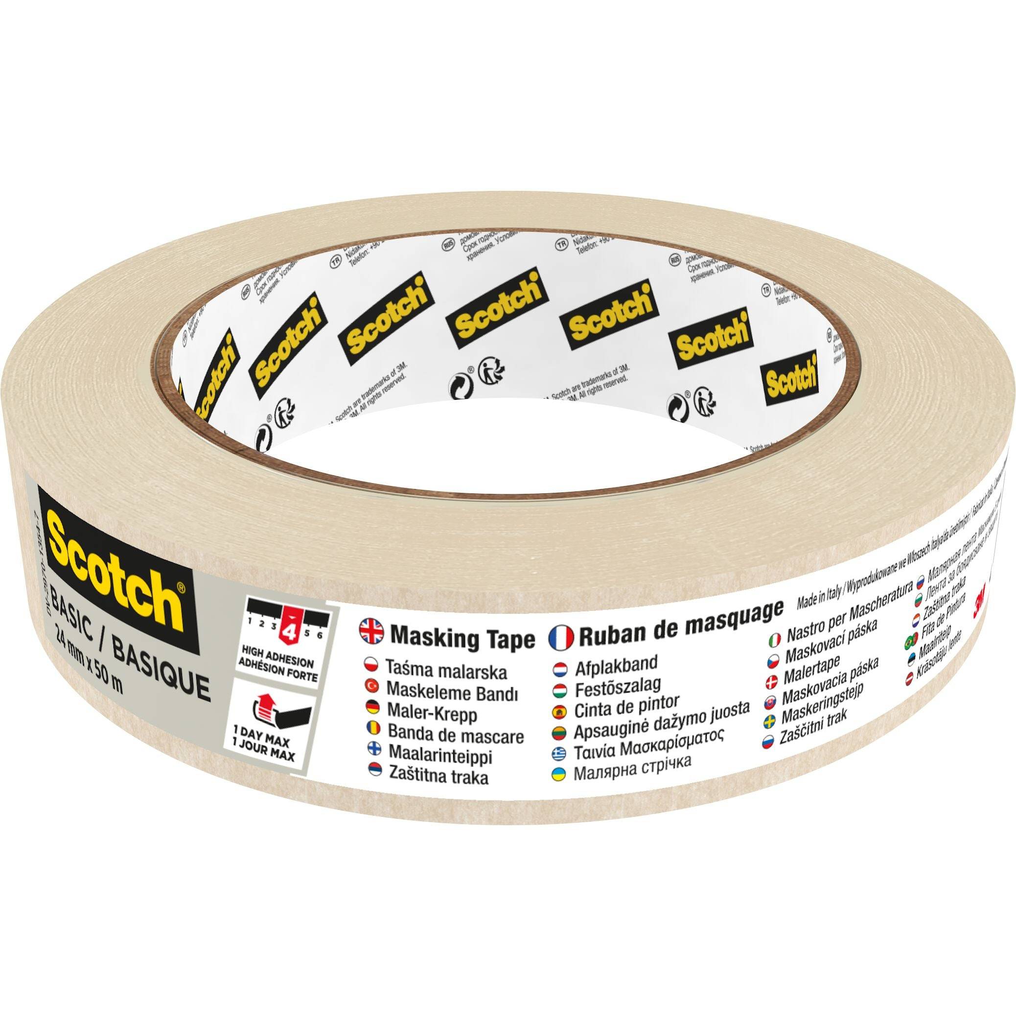 3M Scotch Abdeckband - Basic - Allzweck-Klebeband - Beige