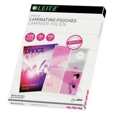 ESSELTE LEITZ - Leitz - 125 Mikron - Clear Glossy - 216 x 303