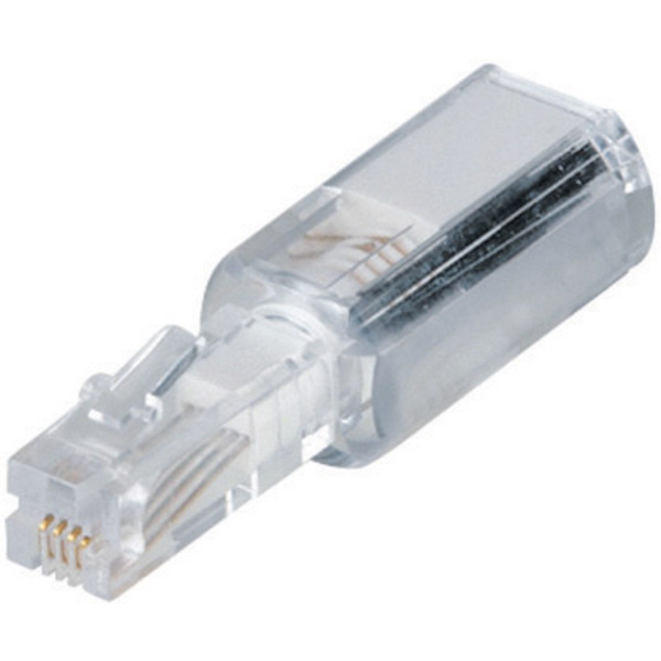 Adaptateur dérouleur de câble RJ10 mâle 4P4C RJ10 femelle 4P4C blanc (transparent)