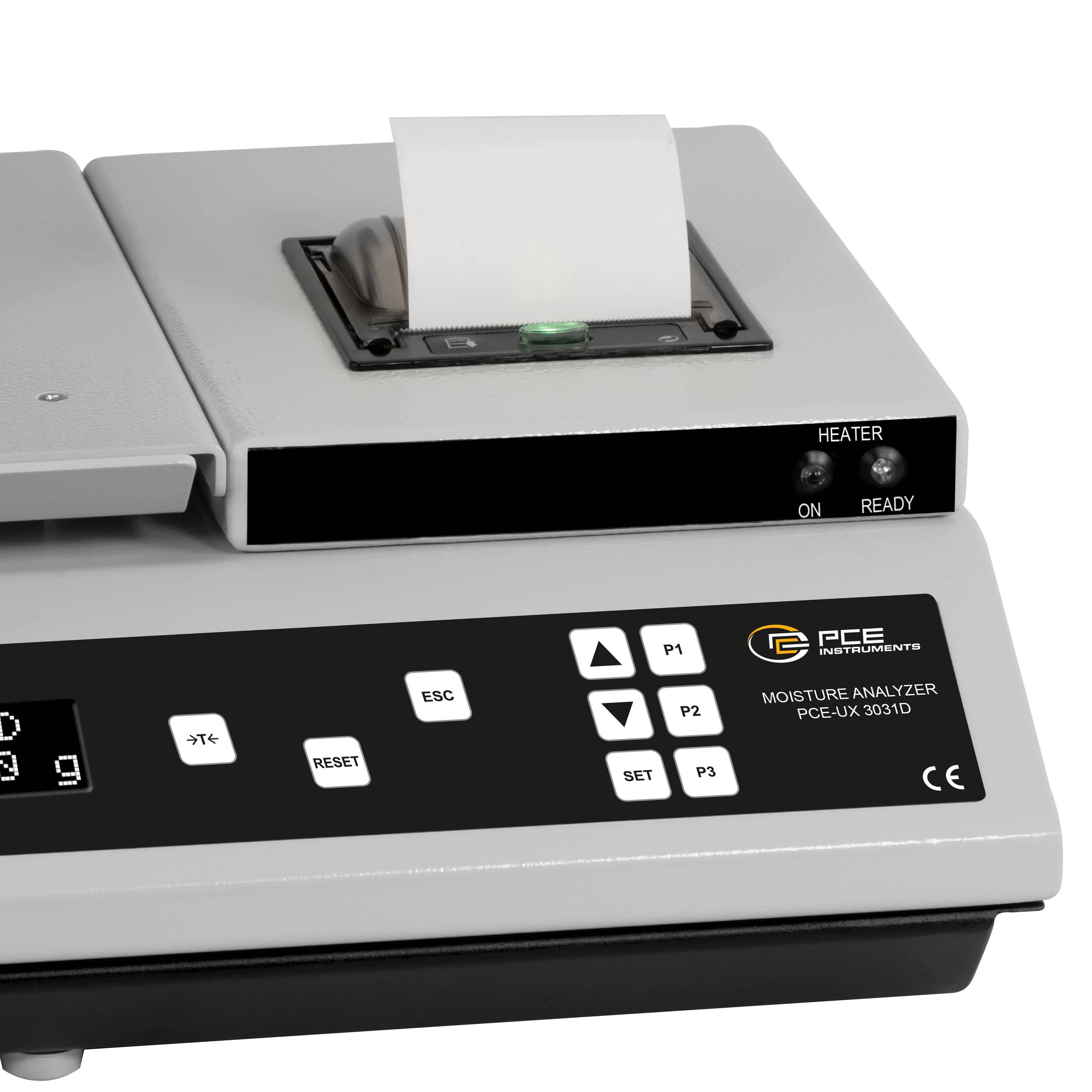 PCE Instruments PCE-UX 3031D Feuchteanalysatorwaage PCE-UX 3031D Wägebereich (max.) 220g Ablesbarkeit 0g netzbetrieben Weiß