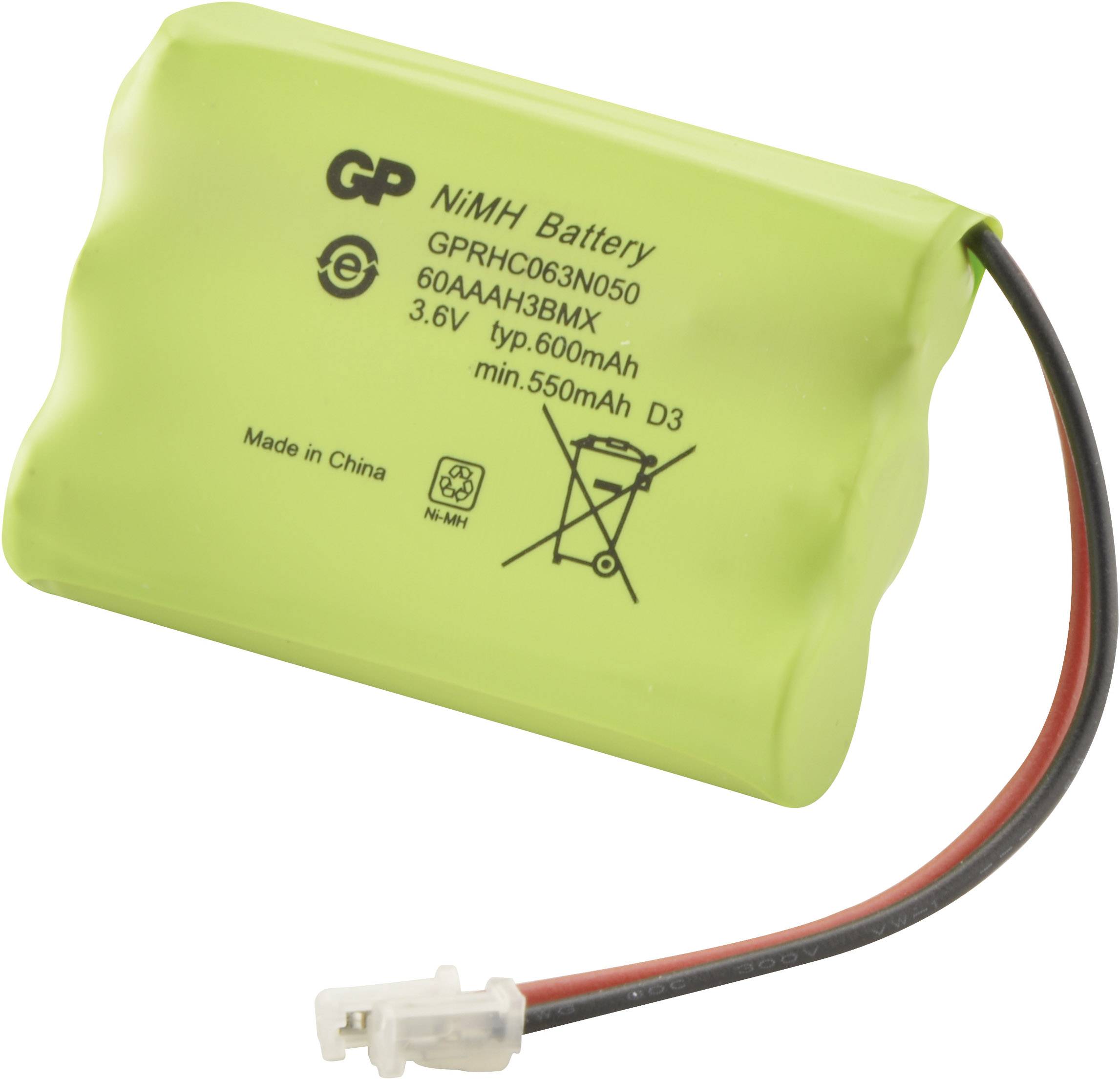 GP Schnurlostelefon Akku Passend für Marke: Ericsson NiMH 3.6 V 600 mAh