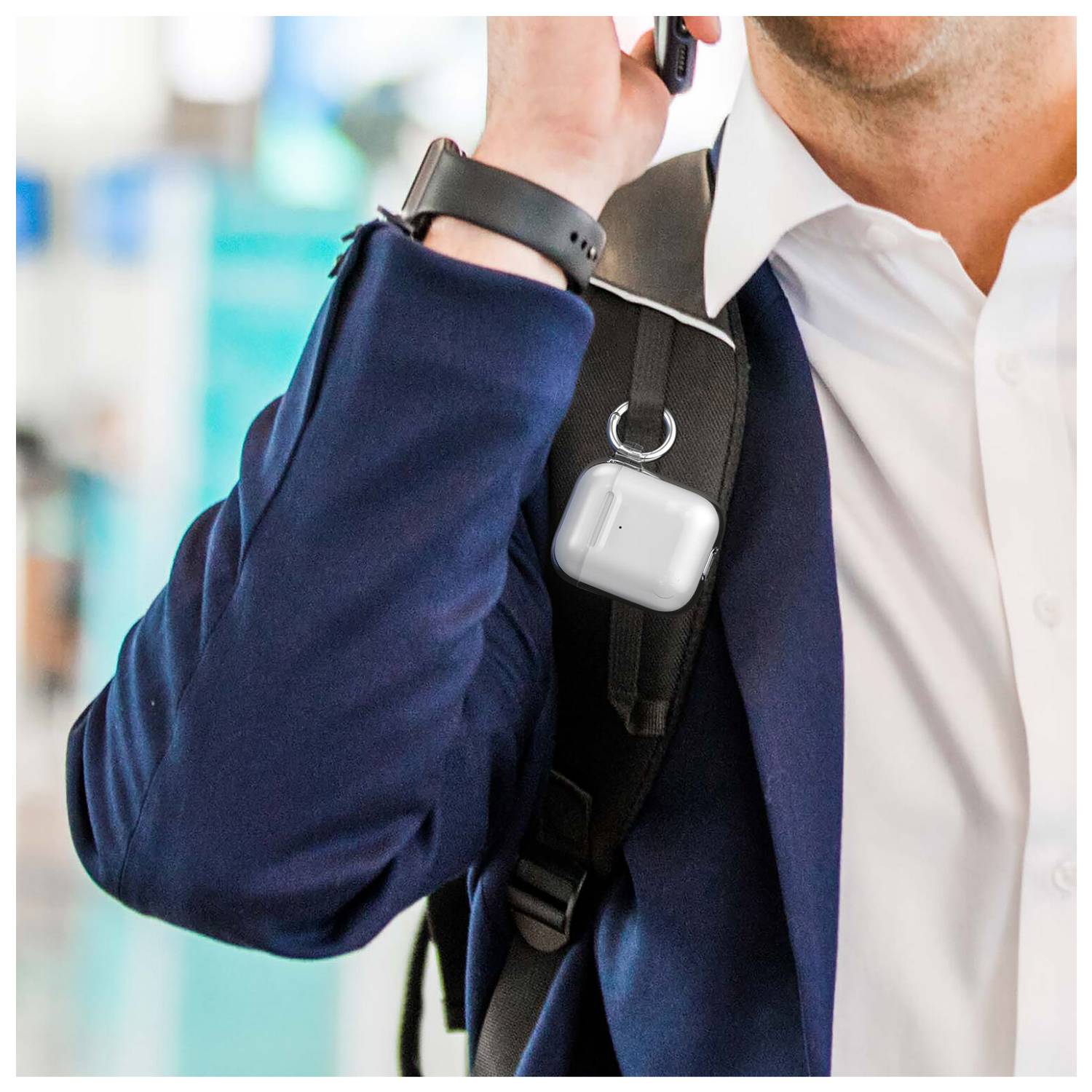 Speck Presidio Pro - Tasche für kabellose Ohrhörer - widerstandsfähig - Transparent/Transparent -