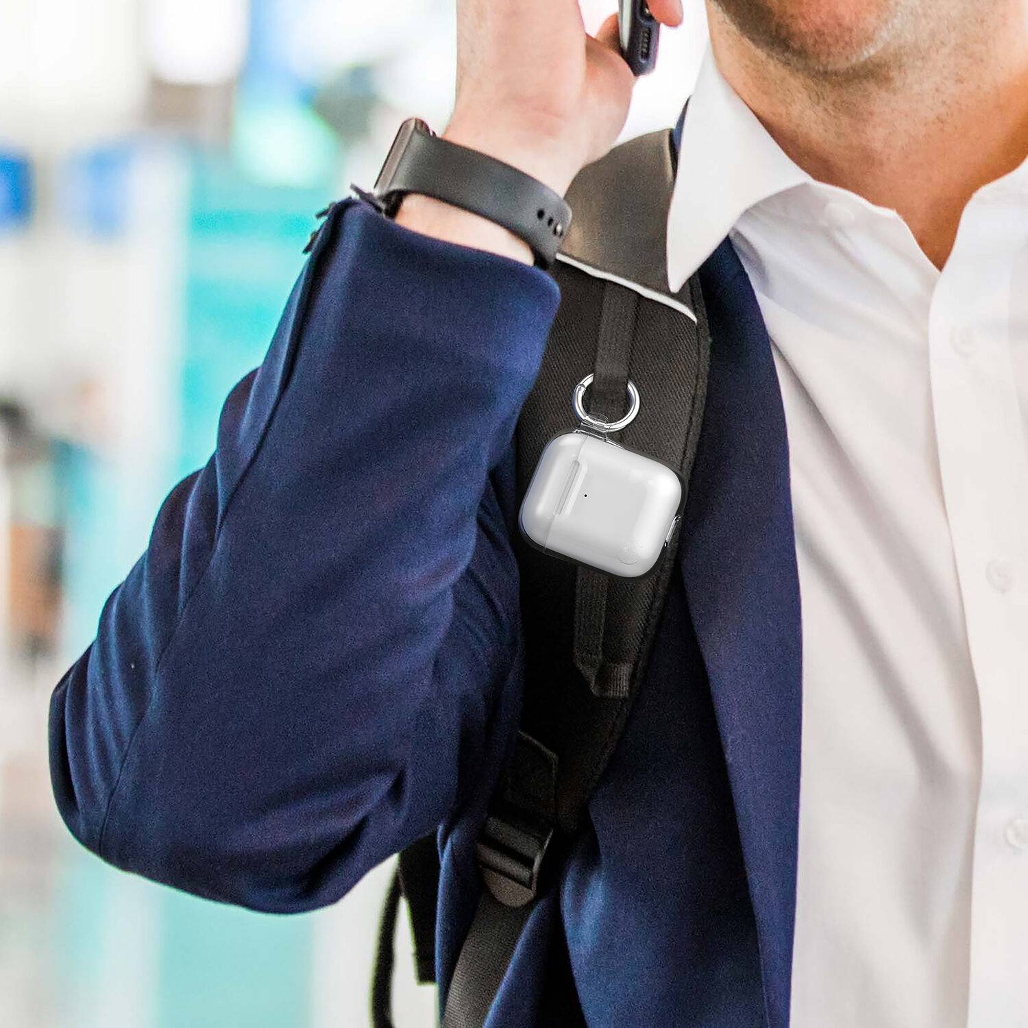 Speck Presidio Pro - Tasche für kabellose Ohrhörer - widerstandsfähig - Transparent/Transparent -