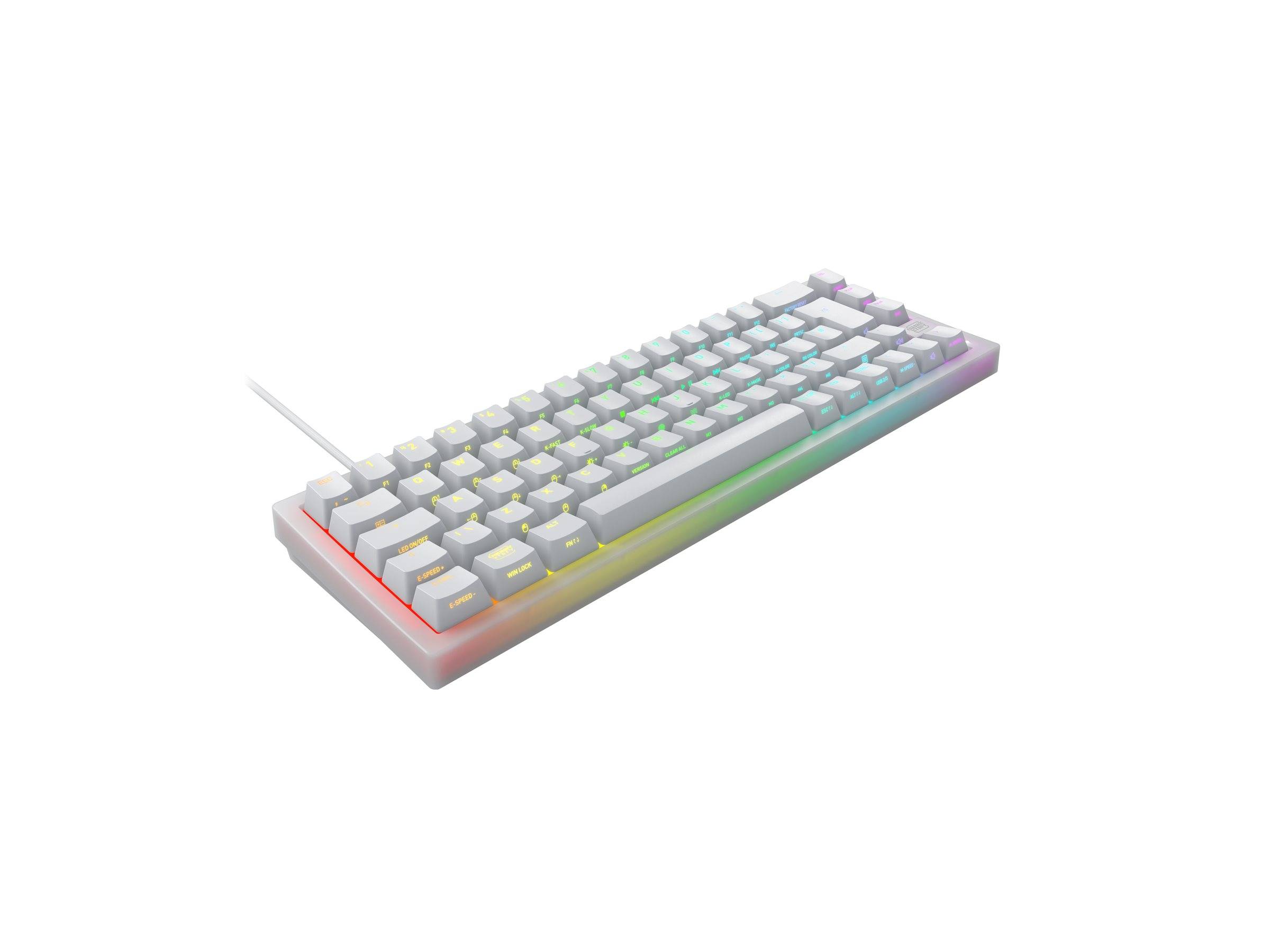 Cherry XTRFY K5V2 - Tastatur - 65% - compact - hintergrundbeleuchtet - QWERTY - USA - Tastenschalter