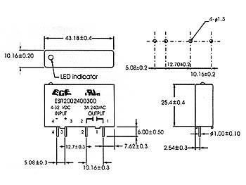 SOLID-STATE-LEISTUNGSRELAIS 3A / 240V 1 x Ein