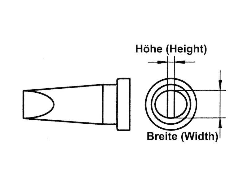 Weller Lötspitze LT DLL Meißelform 4,6mm