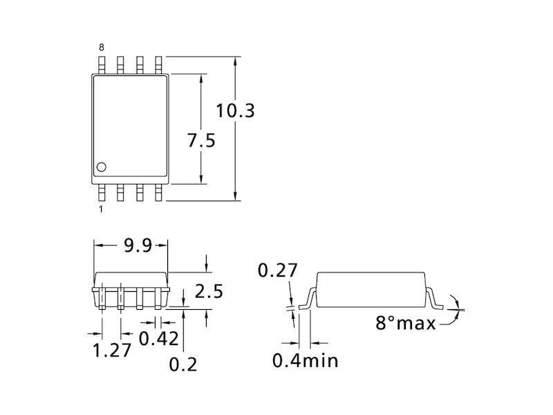 Maxim SMD EEPROM 1-Wire 2,8 V - 5,25 V 4096 bit EEPROM SO 8 W