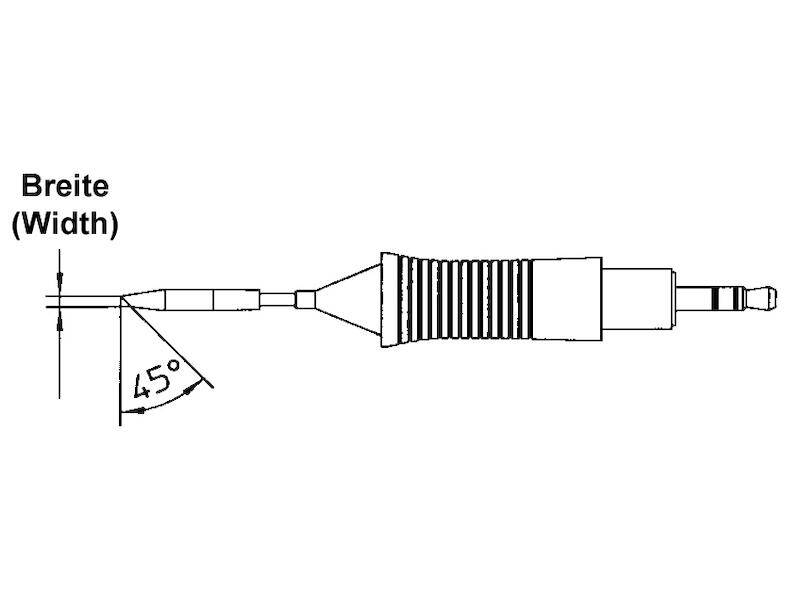 Weller Lötspitze rund, 45° angeschrägt 1,2 mm