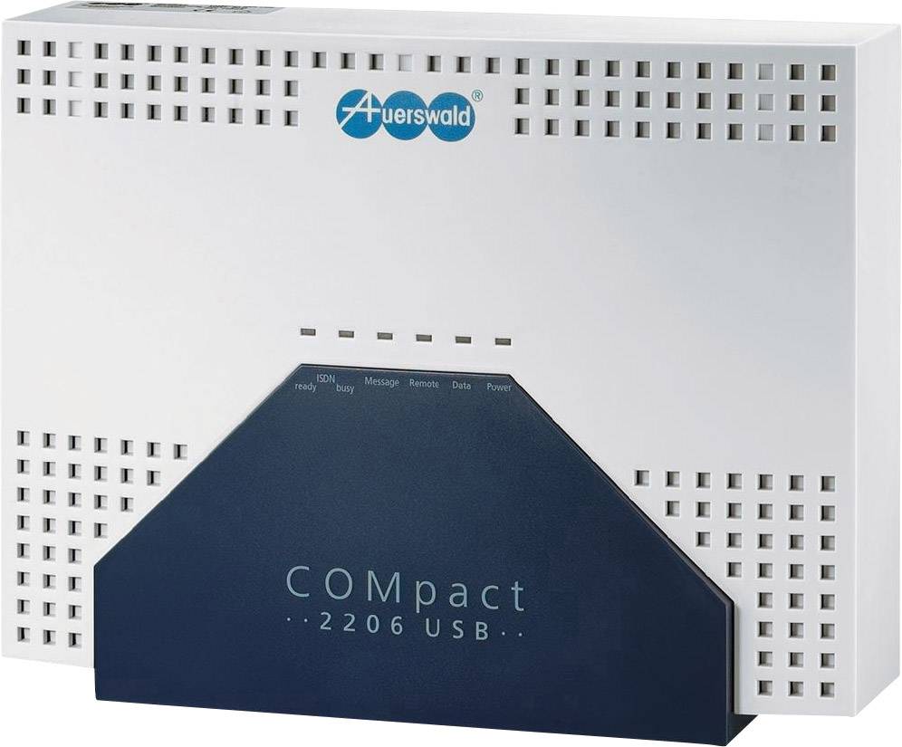 Auerswald COMpact 2206 USB Telefonanlage, ISDN Anzahl Nebenstellen (FXS): 6 Anzahl ISDN-Anschlüsse (S0): 2
