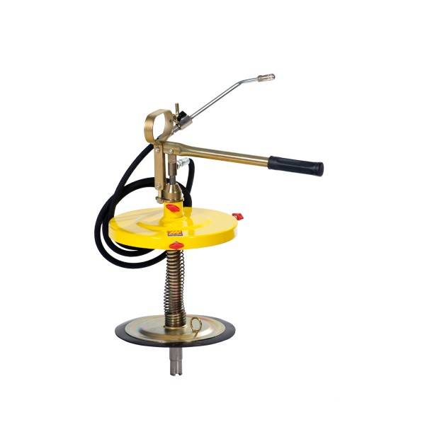 Manuelle Fettpresse für 15kg Behälter, Abschmierdruck 400 bar,40g Fett bei 10Hüben