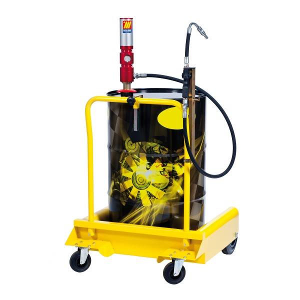 Mobile Frischölanlage Set, für Fässer 180-220l, Pneumatischepumpe 5:1, 28l/min, Schlauch 3m
