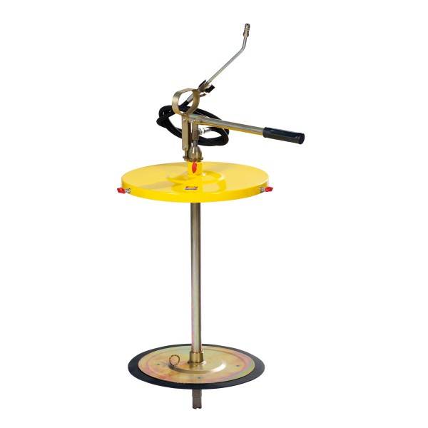 Manuelle Fettpresse für 50-60kg Behälter, Abschmierdruck 400 bar,40g Fett bei 10Hüben