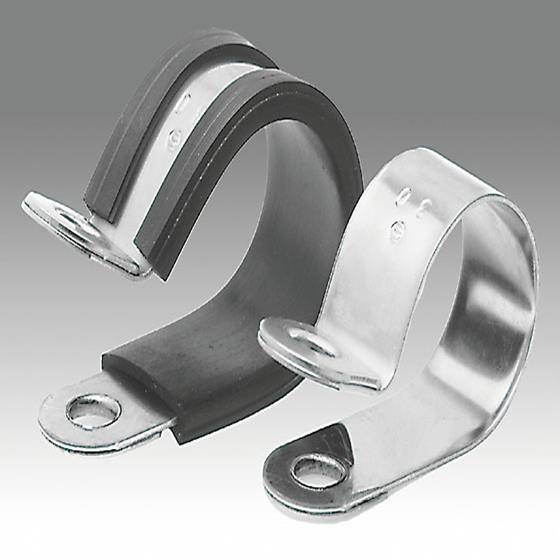 RSGU Halterungsschelle + Gummieinlage, W1 verzinkt, Bandbreite 15mm, Durchm. 9, DIN 3016, 100 Stück