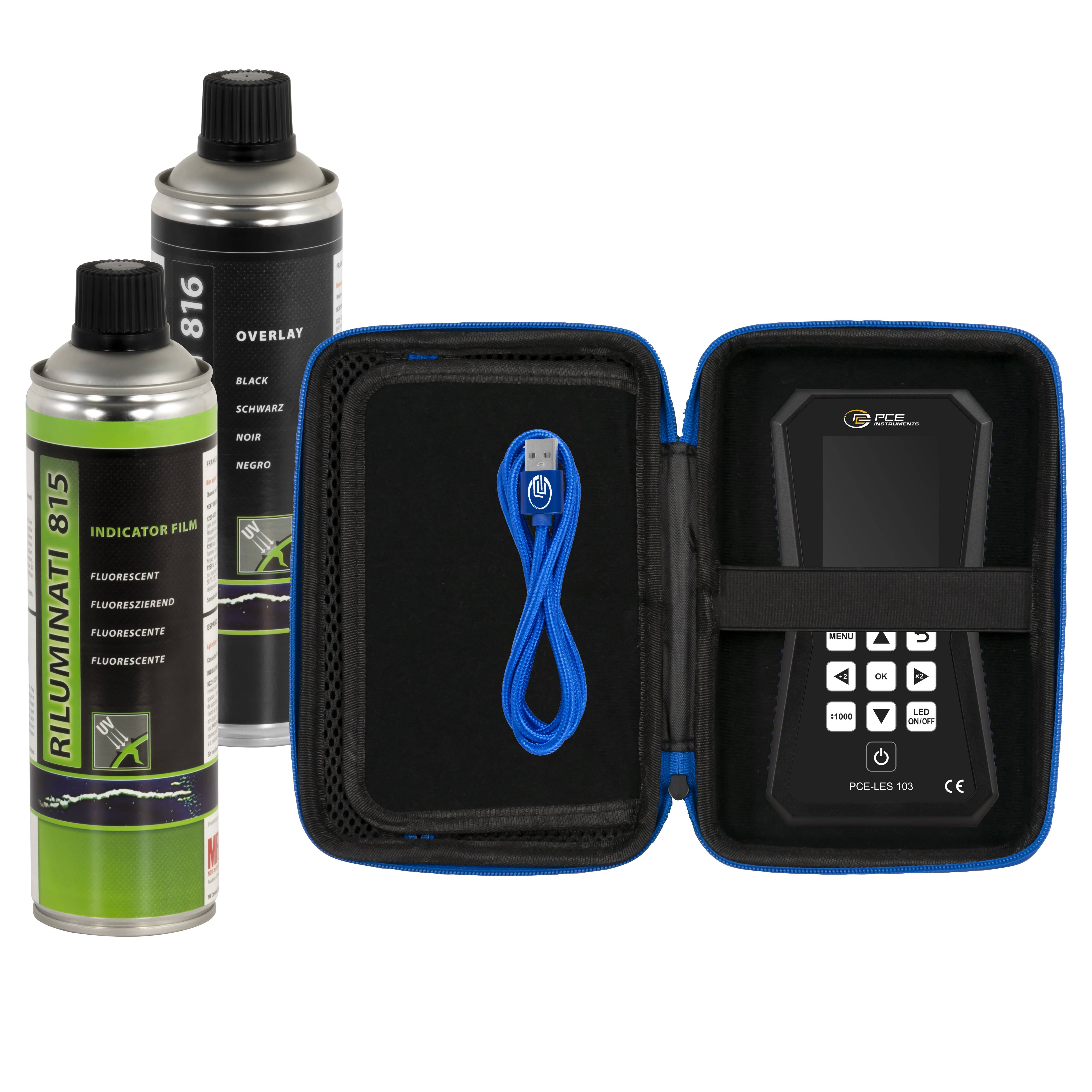 PCE Instruments PCE-LES 103UV-365-CTA-KIT LED-Stroboskop Anzahl LEDs (Details):3 St. Schwarzlicht (UV)