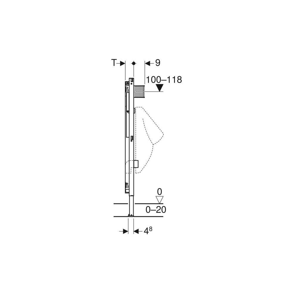 GEBERIT Duofix Element für Urinal 112-130 cm Universal