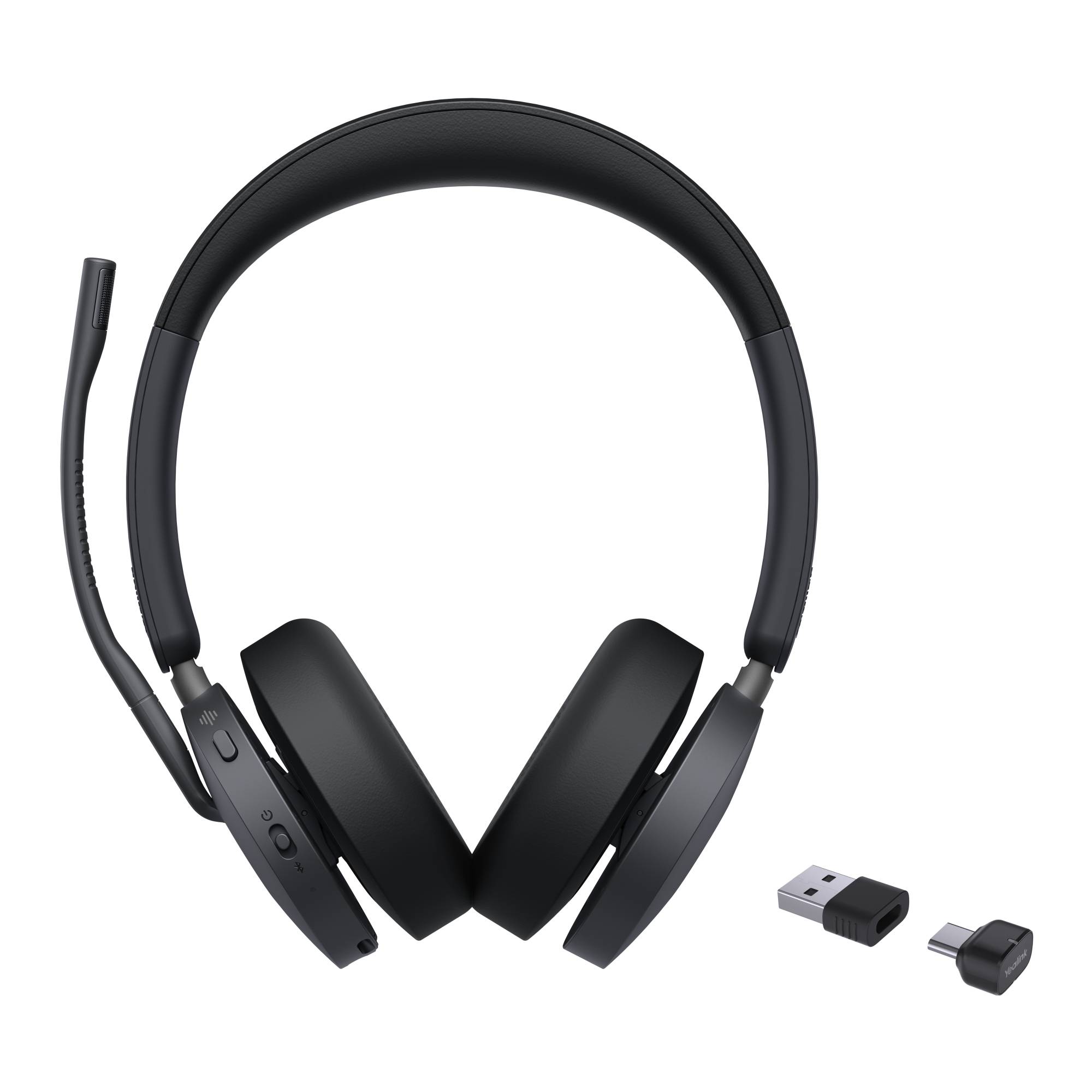Yealink BH74 Headset On-Ear Bluetooth kabellos aktive Rauschunterdrückung Adapter USB-C via UC-zertifiziert