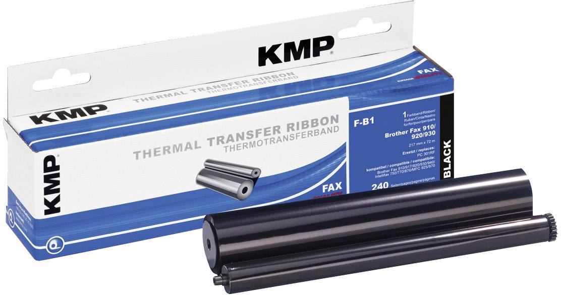 KMP Thermotransfer-Rolle Fax ersetzt Brother PC-300RF Kompatibel 240 Seiten Schwarz 1 St. F-B1 71000,0001