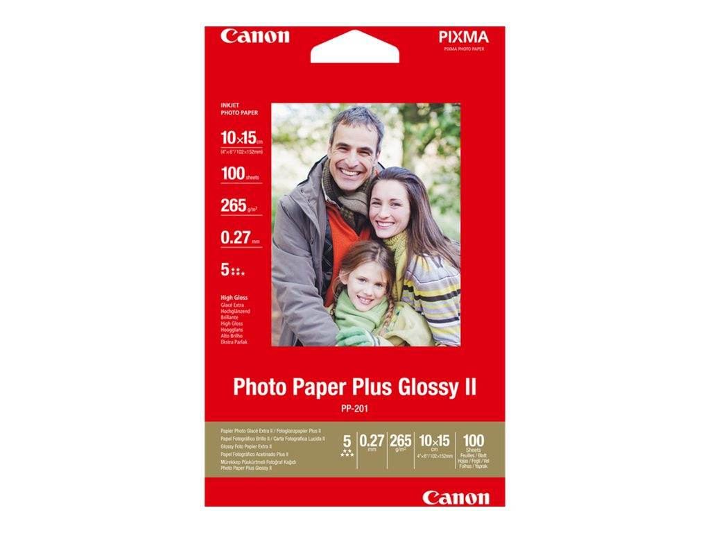 Canon Photo Paper Plus Glossy II PP-201 - Hochglänzend - 270 Mikron - 102 x 152