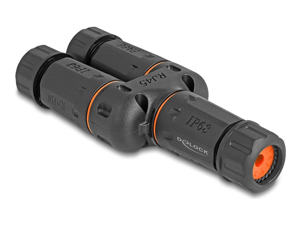 Delock Kabelverbinder Y-Adapter RJ45 Buchse zu 2 x Cat.6 IP68 - Netzwerk - CAT 6