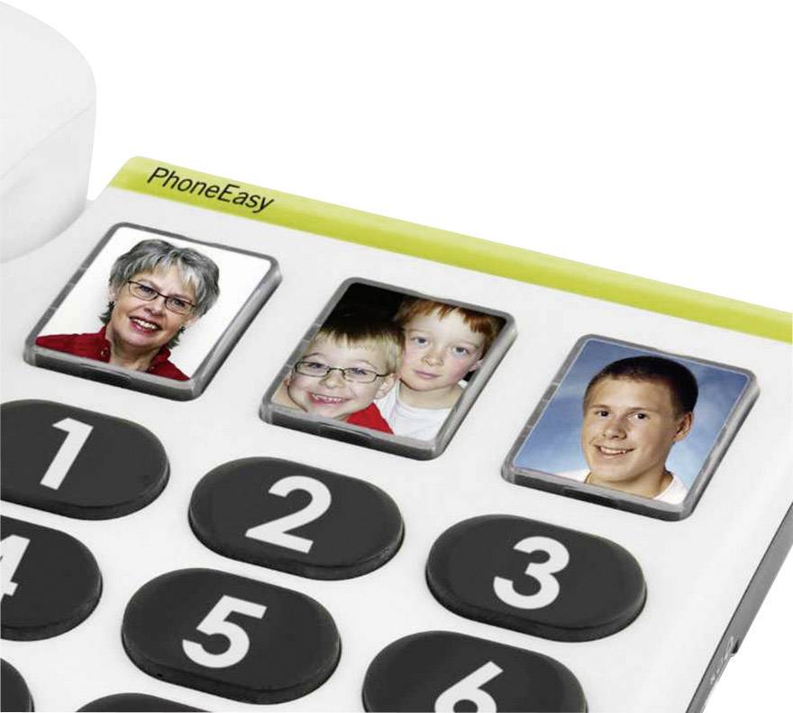 Doro PhoneEasy 331 ph Schnurgebundenes Seniorentelefon Foto-Tasten kein Display Weiß