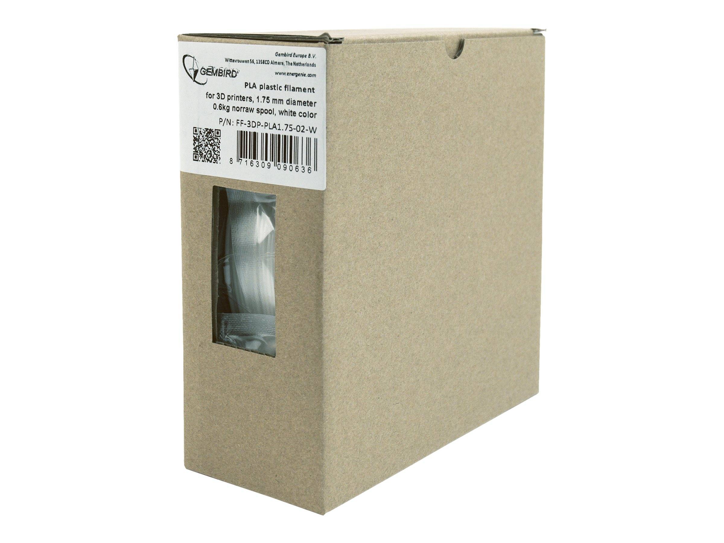 gembird PLA-PLUS-Filament, weiß, 1,75 mm, 1 kg