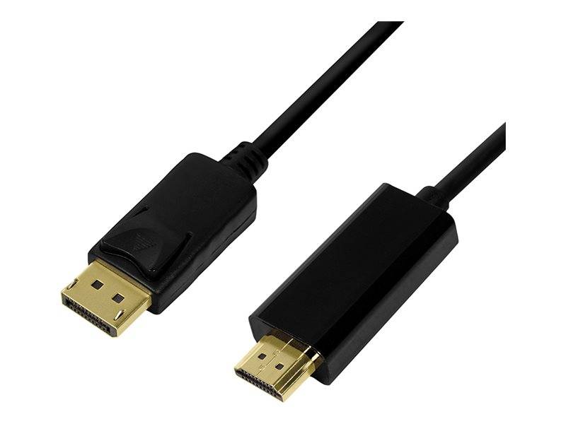 LogiLink DisplayPort Kabel, DP 1.2 to HDMI 1.4, schwarz, 1m
