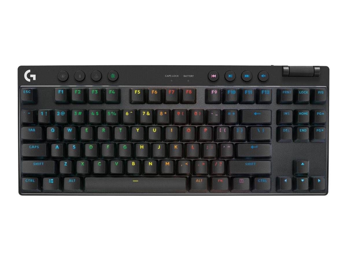 Logitech G PRO X TKL, Kabellos, RF Wireless + Bluetooth, Mechanischer Switch, QWERTY, RGB-LED, Schwa