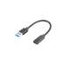 LANBERG USB-C(F)3.1->USB-A(M) Kabel 0,15m schwarz Multimedia-Technik USB-Kabel