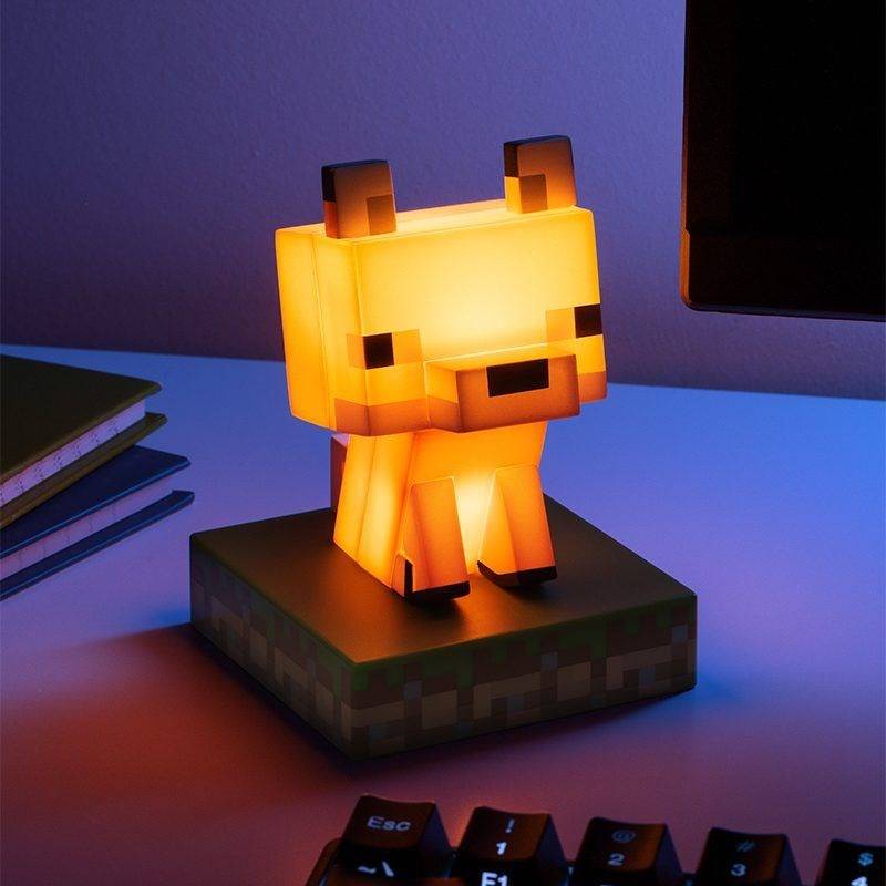 Minecraft Paladone Offiziell lizenziertes Fuchs-Schreibtischlicht - Nachtlicht, Spielzimmer-Dekor