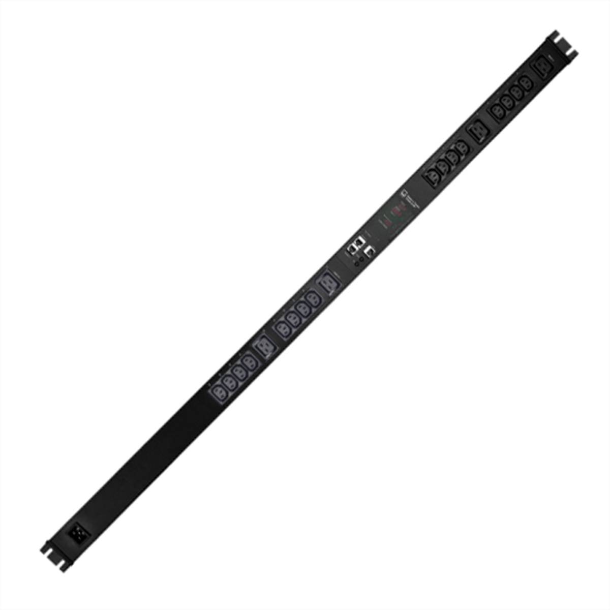 GUDE EPC 87-3300-18 30-fach switched & metered PDU, vertikaler Einbau 0HE, 400V 3P*N+PE 3x16A, schwarz, 170cm