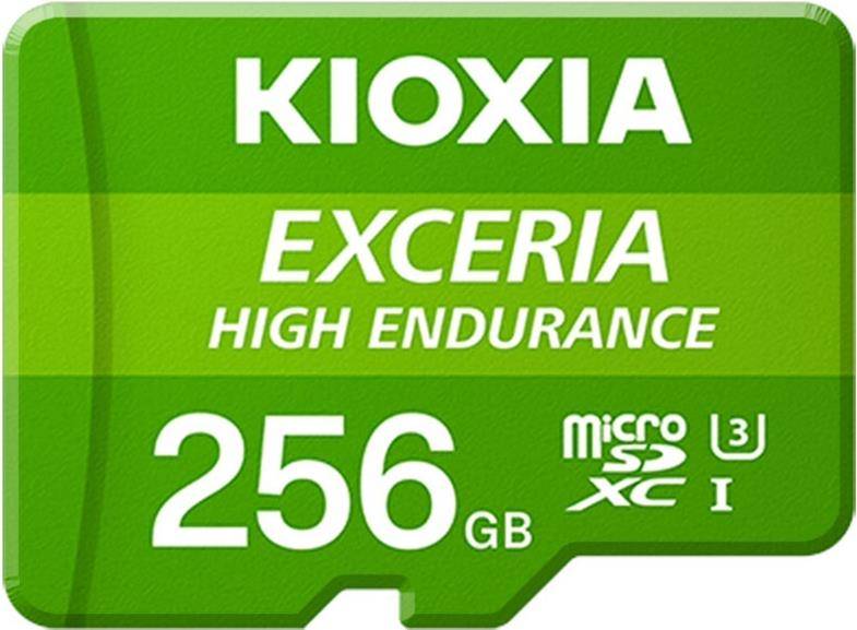Kioxia Exceria High Endurance, 256 GB, MicroSDXC, Klasse 10, UHS-I, 100 MB/s, 65 MB/s