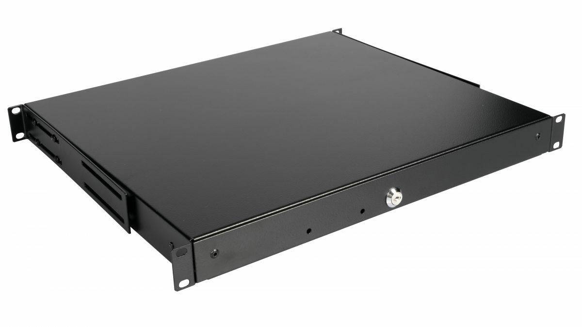 Equip Abschliessbare Schublade 19', 1HE, RAL9005 Schwarz, Schubladeneinheit, Schwarz, 1U, Türkei, 48,3 cm (19"), 485 m