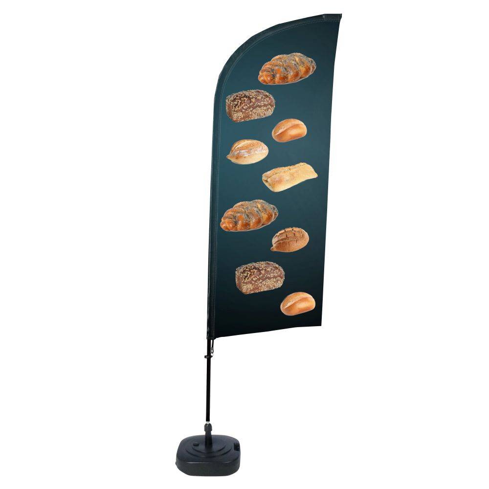 Showdown Beachflag - Komplett-Set - Brot - Schwarz