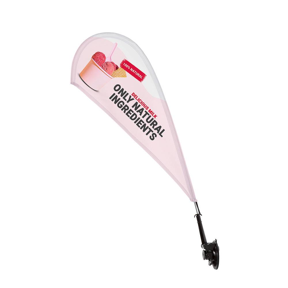 Showdown Fensterflagge Werbefahne mit Saugnapf