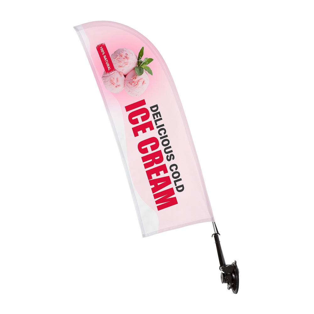 Showdown Fensterflagge Werbefahne mit Saugnapf
