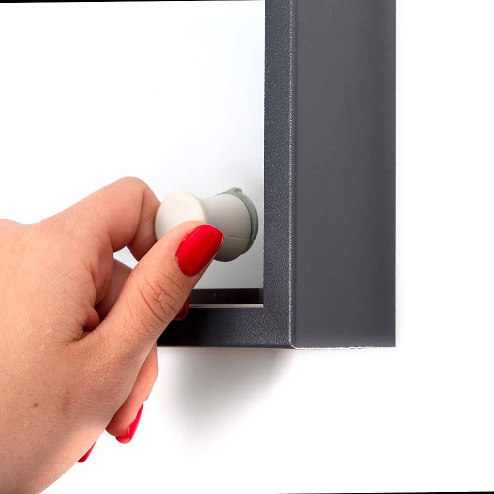 Schaukasten SLIM grau 6x DIN A4 68.6 x 5.0 64.1 cm 1 St.