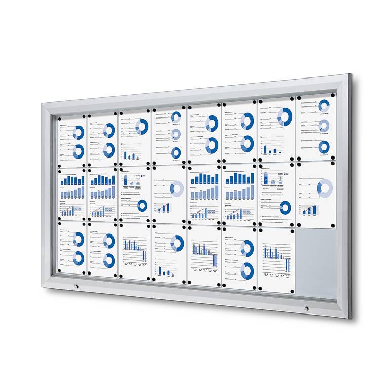 Schaukasten T silber 24x DIN A4 190.5 x 4.7 106.7 cm 1 St.