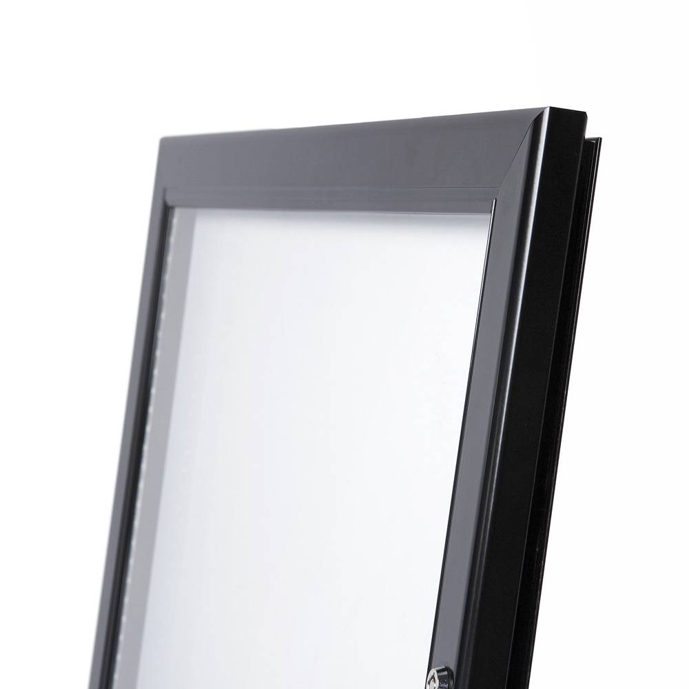 Showdown Speisekartenkasten Freistehend LED - Aluminium / Stahl - Schwarz