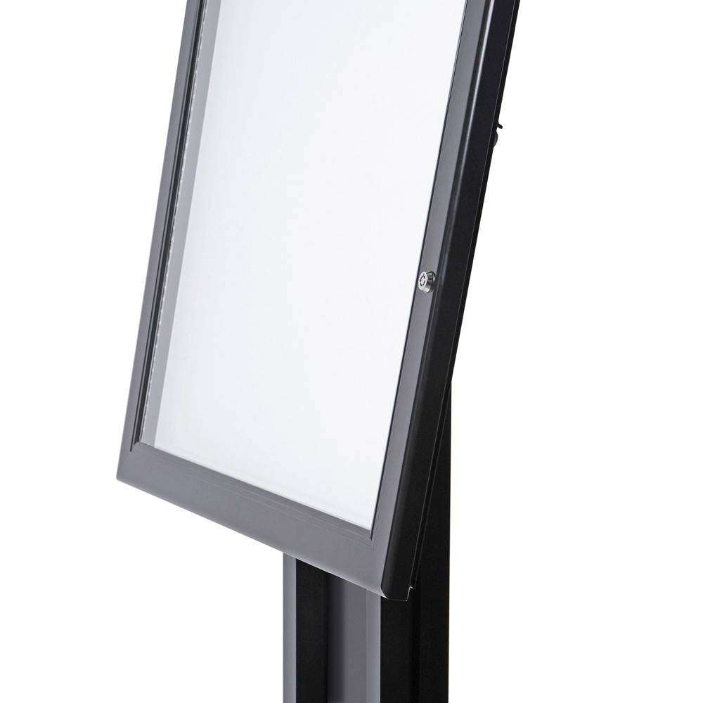 Showdown Speisekartenkasten Freistehend LED - Aluminium / Stahl - Schwarz
