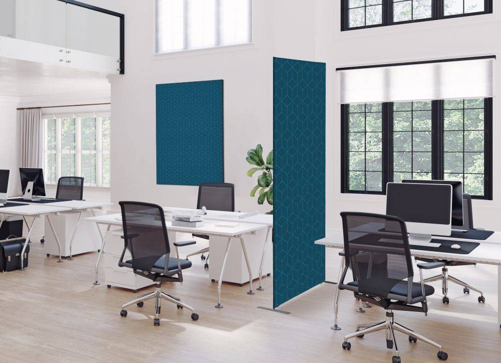 Wanddekoration Set A1 Hexagon blau