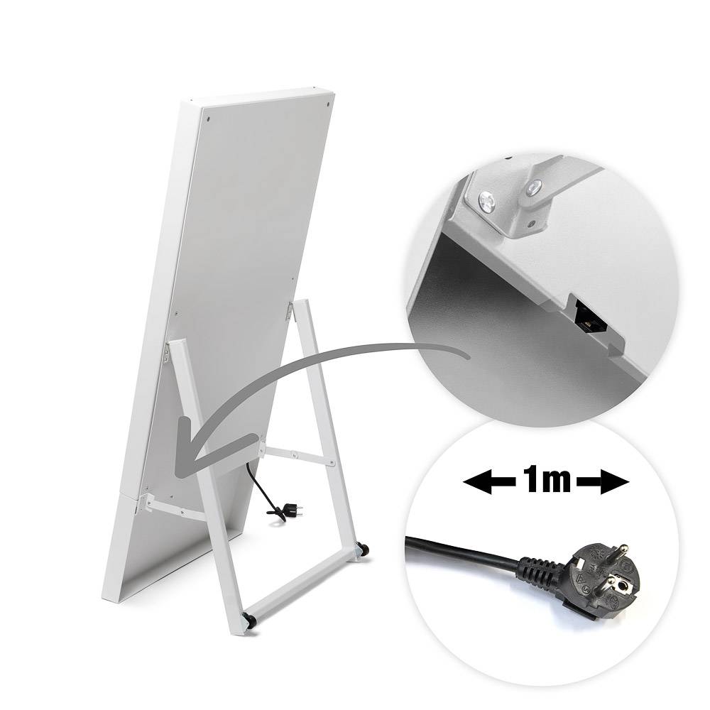 Showdown Displays Digitaler Kundenstopper Smart Line mit Samsung-Bildschirm - 43 Zoll - Weiß